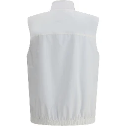 White Polyamide Sleveless Jacket