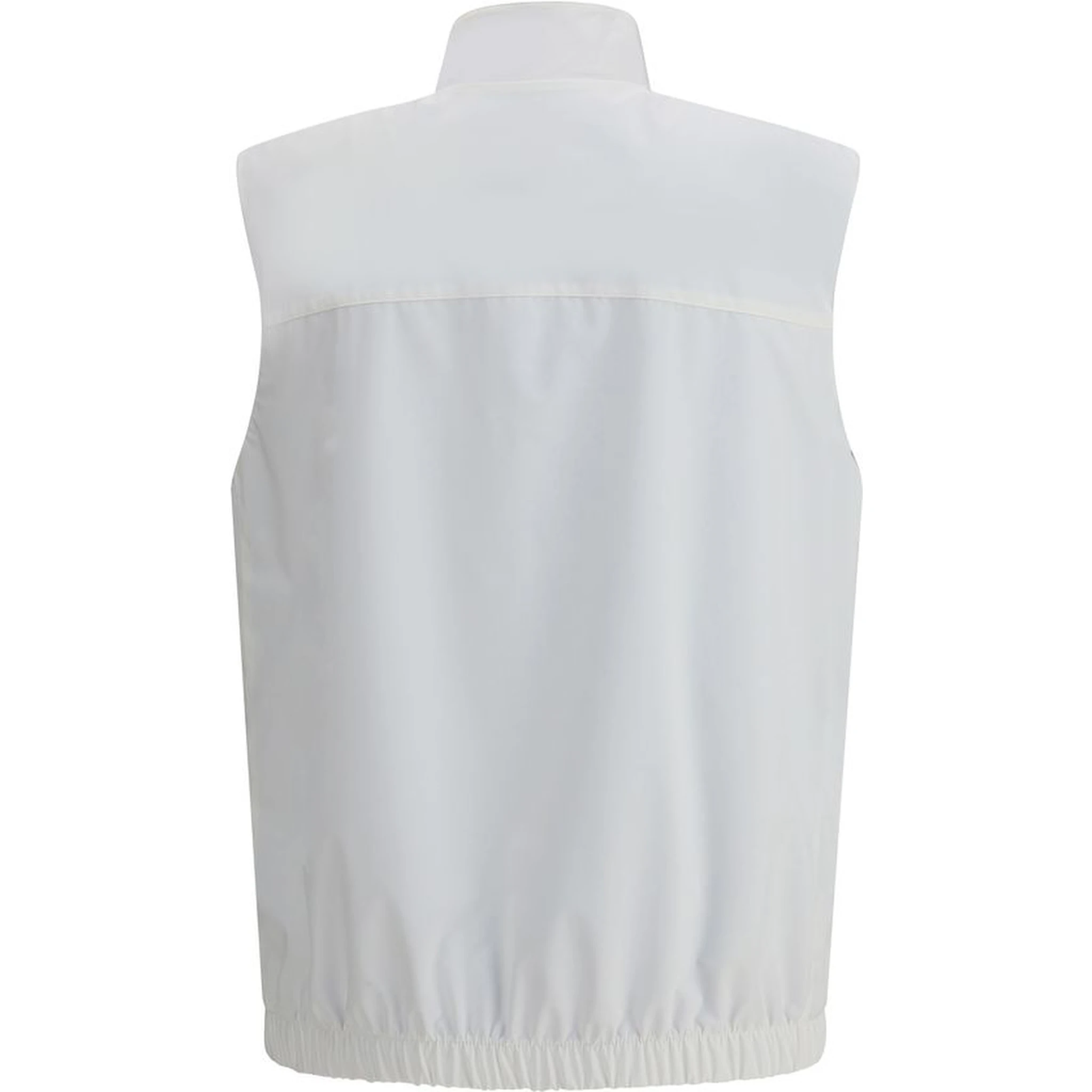 White Polyamide Sleveless Jacket