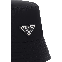 Black Polyamide Bucket Hat