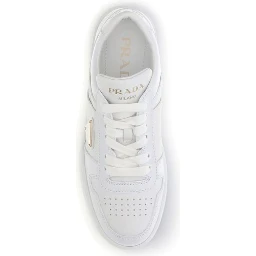 White Calf Leather Bos Taurus Platform Sneakers