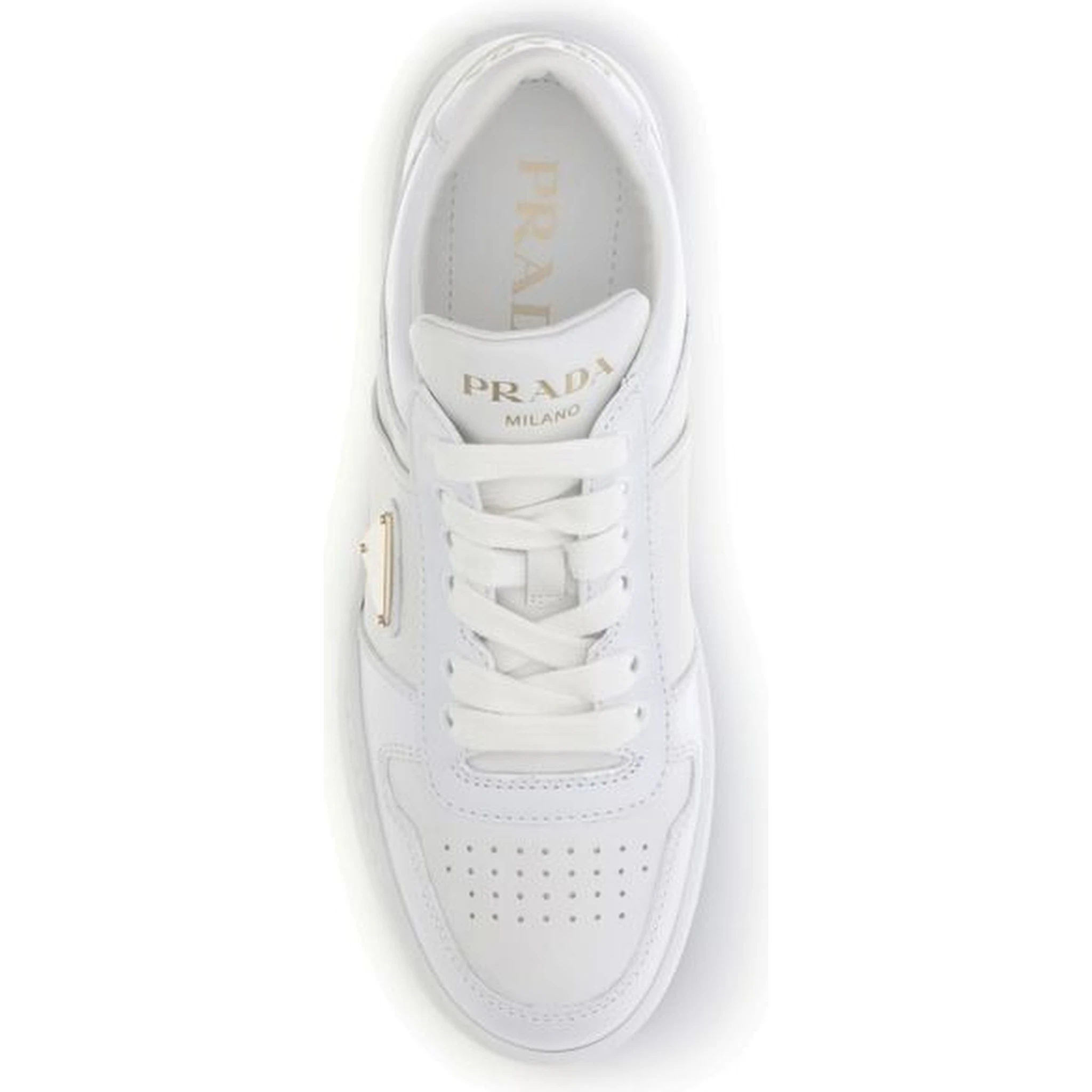 White Calf Leather Bos Taurus Platform Sneakers