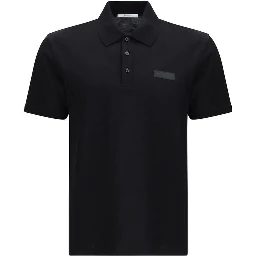 Black Cotton Polo Shirt