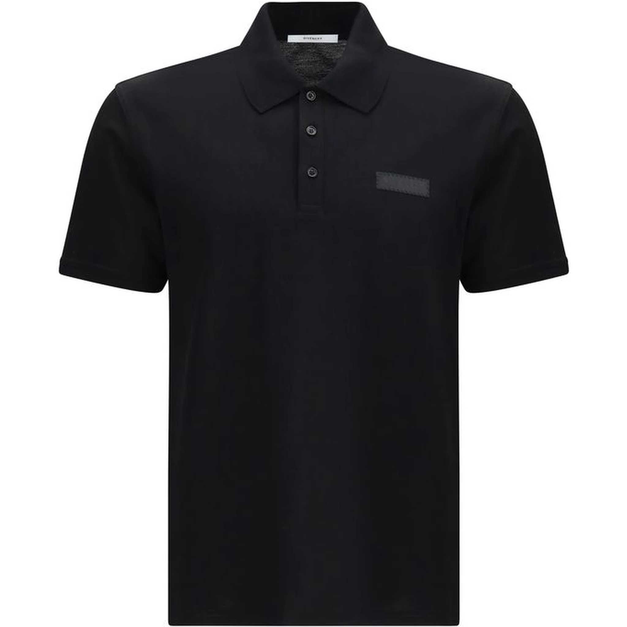 Black Cotton Polo Shirt