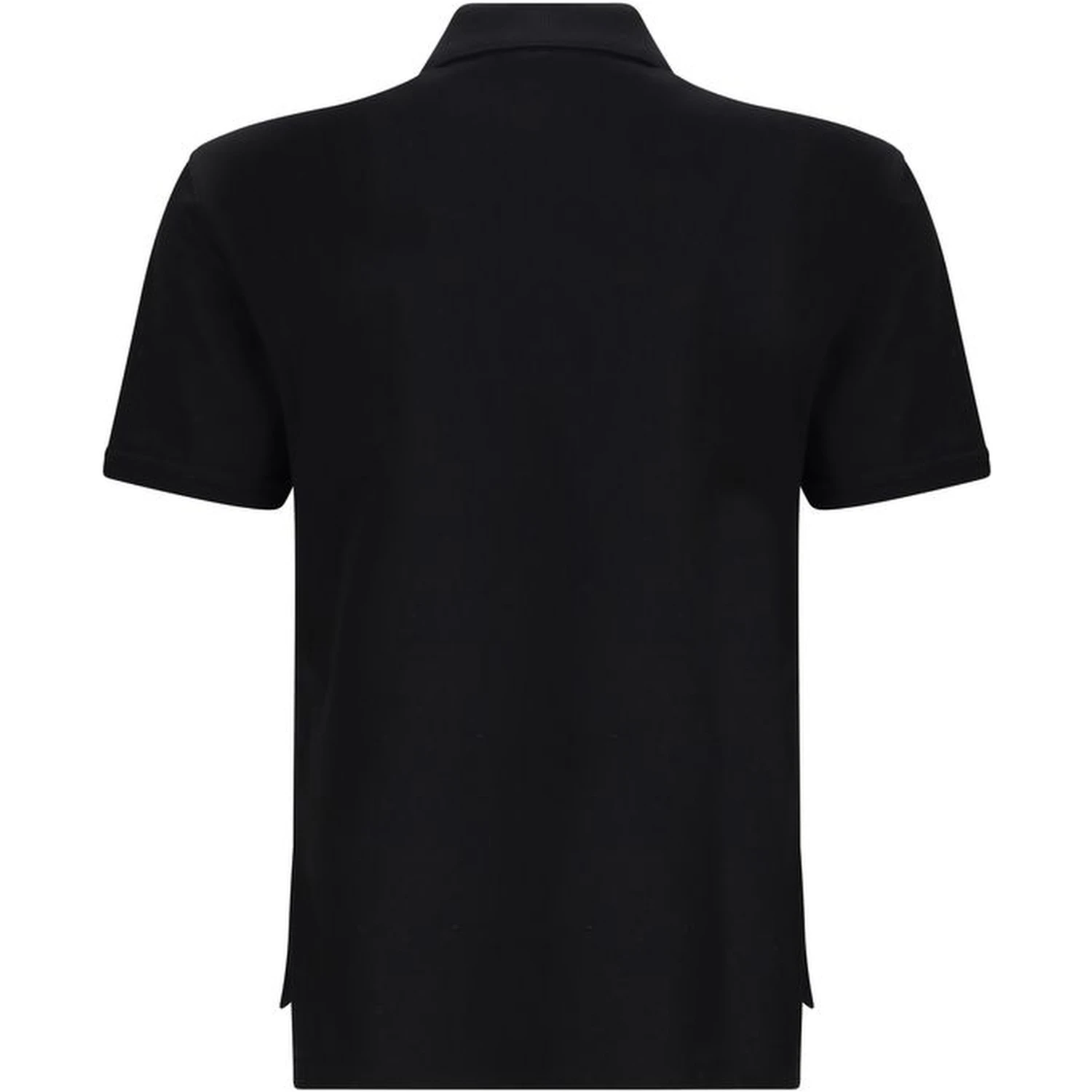 Black Cotton Polo Shirt