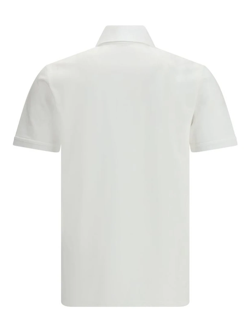 White Cotton Polo Shirt
