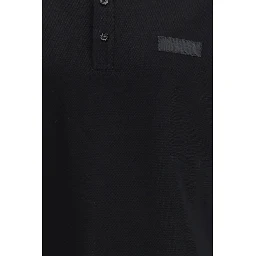 Black Cotton Polo Shirt