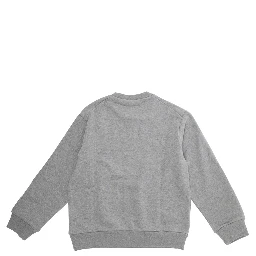 سويت شيرت رمادي اللون مزين بشعار مكتوب على الجهة الأمامية، مصنوع من القطن.