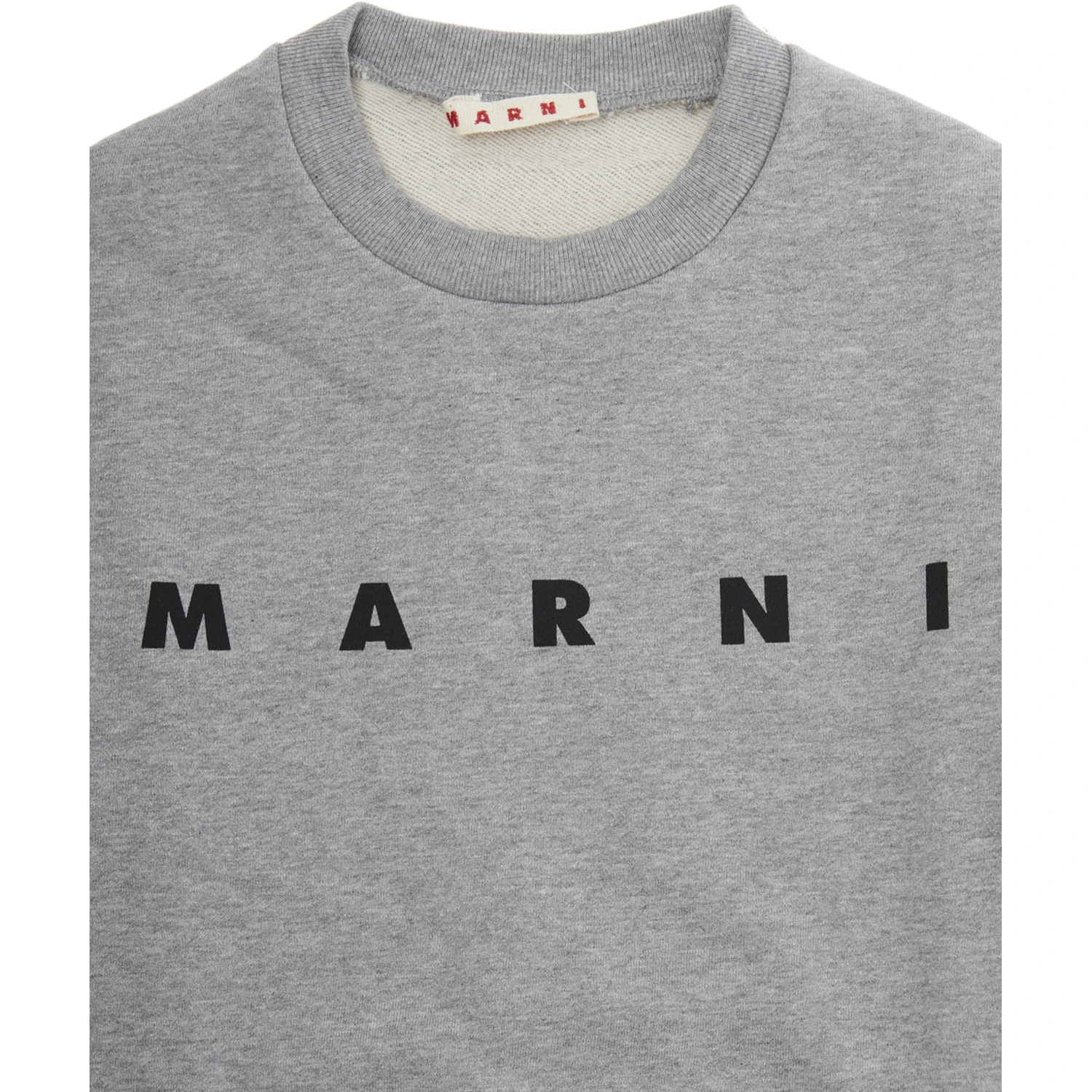 Grey Sweatshirt with Logo Lettering on the Front in Cotton Boy