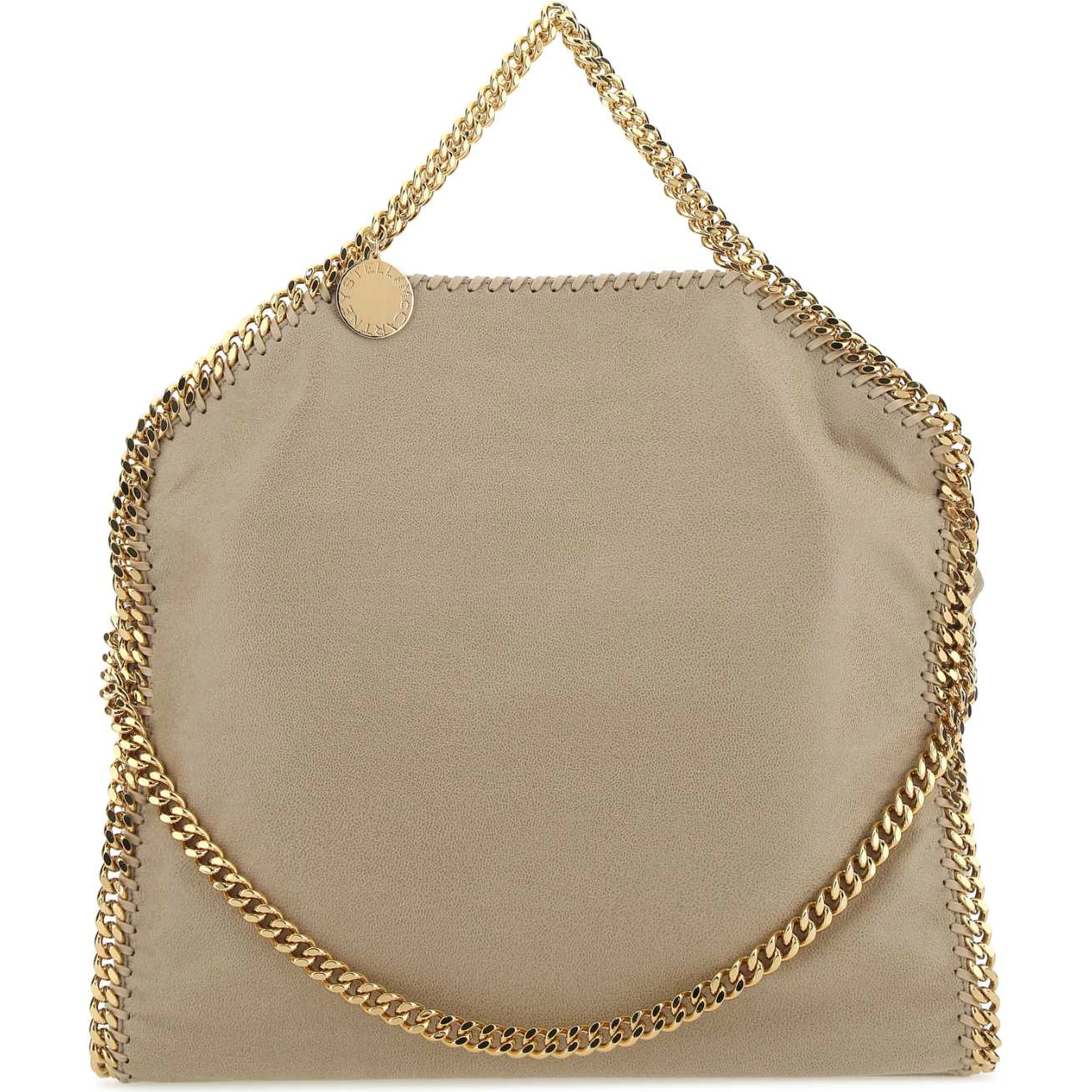 Cappuccino shaggy deer Falabella Fold Over handbag