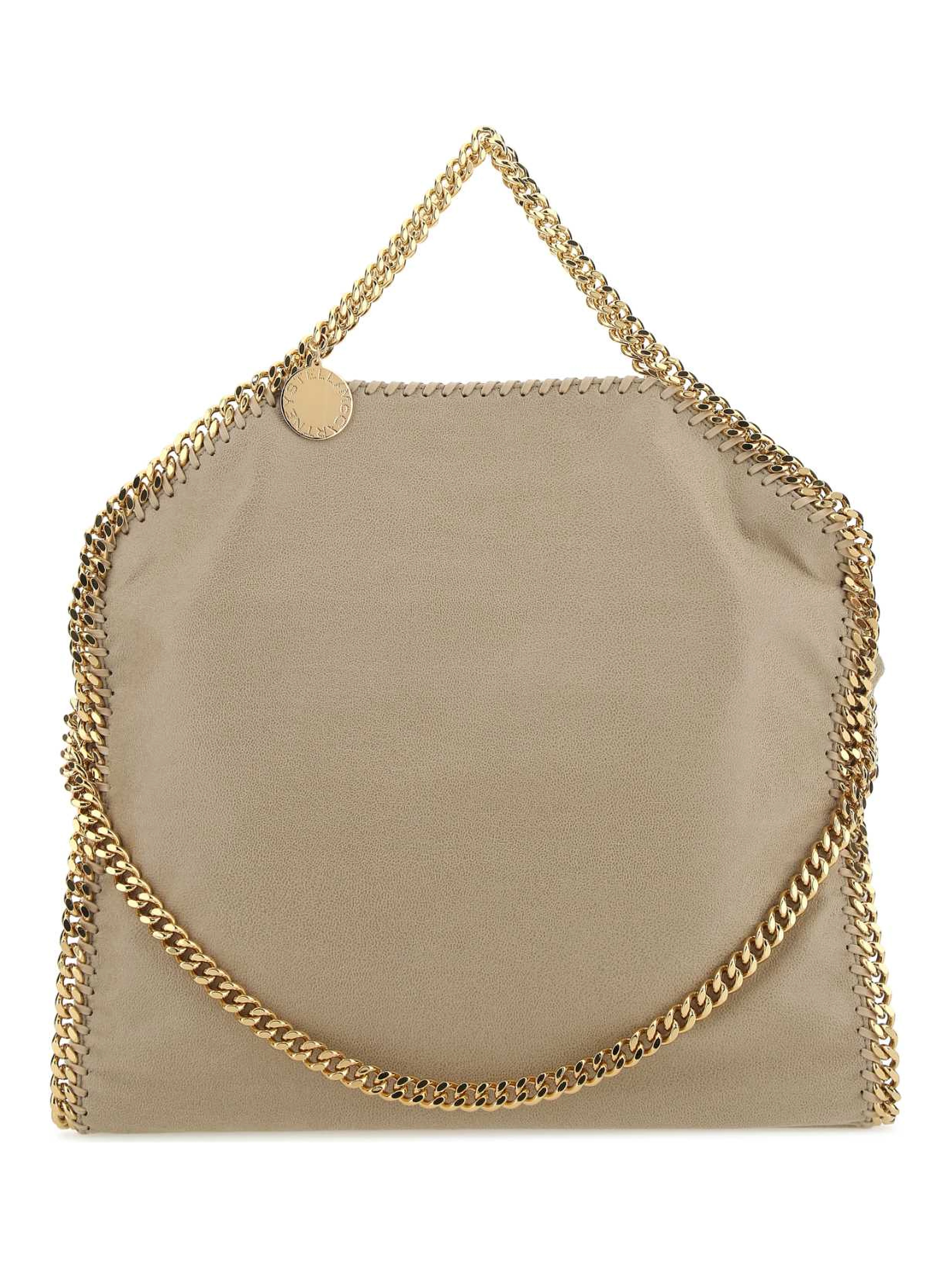 Cappuccino shaggy deer Falabella Fold Over handbag