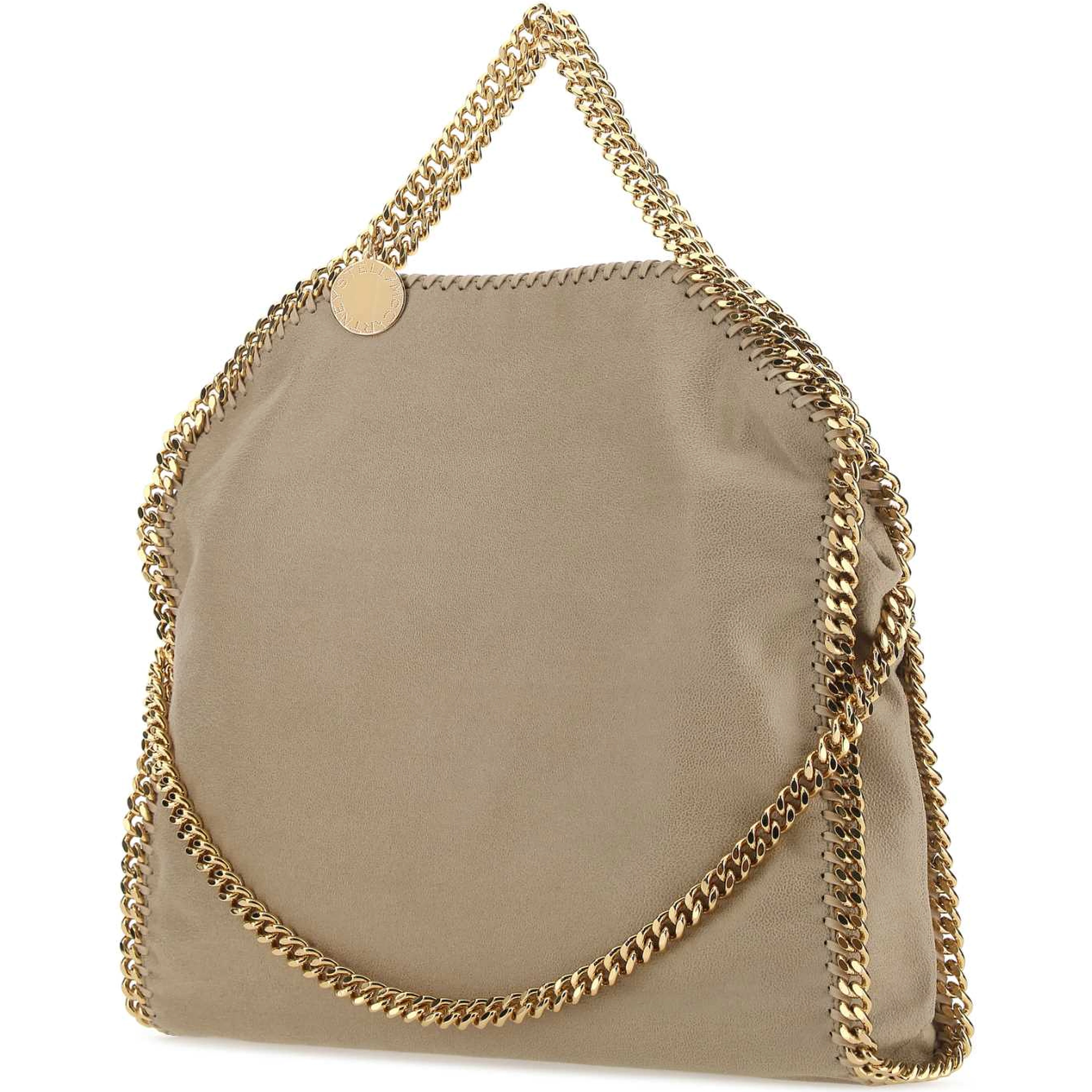 Cappuccino shaggy deer Falabella Fold Over handbag
