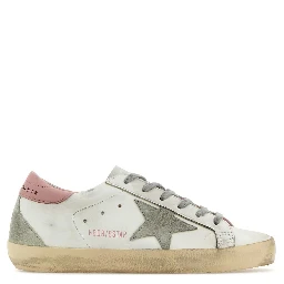 SUPER-STAR LEATHER UPPER AND HEEL SUEDE STAR AND S