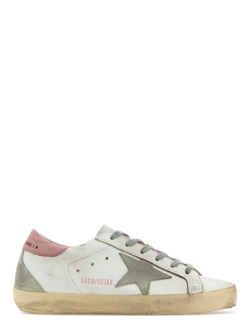 SUPER-STAR LEATHER UPPER AND HEEL SUEDE STAR AND S