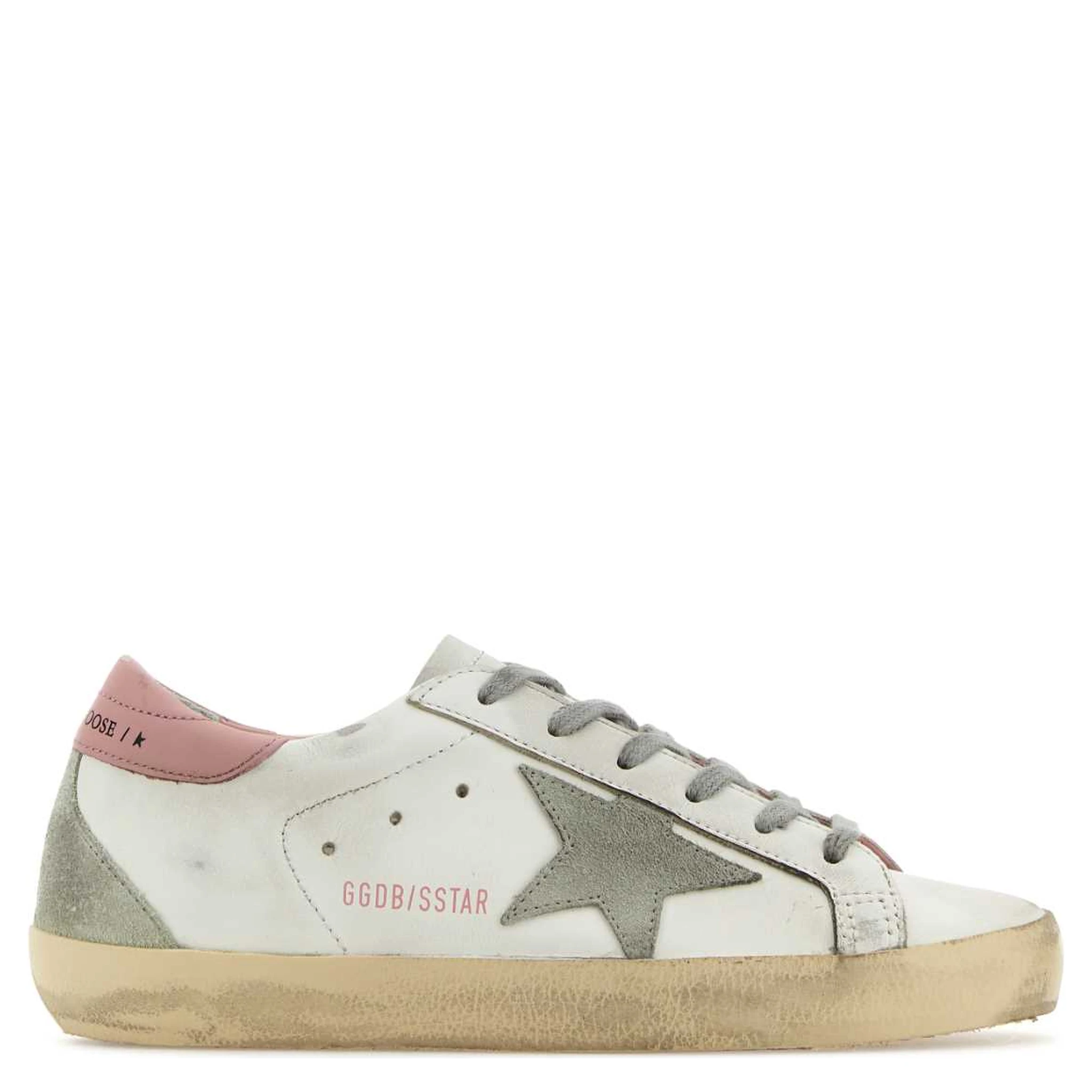 SUPER-STAR LEATHER UPPER AND HEEL SUEDE STAR AND S