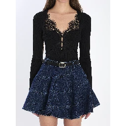 بلوزة محبوكة من الدانتيل