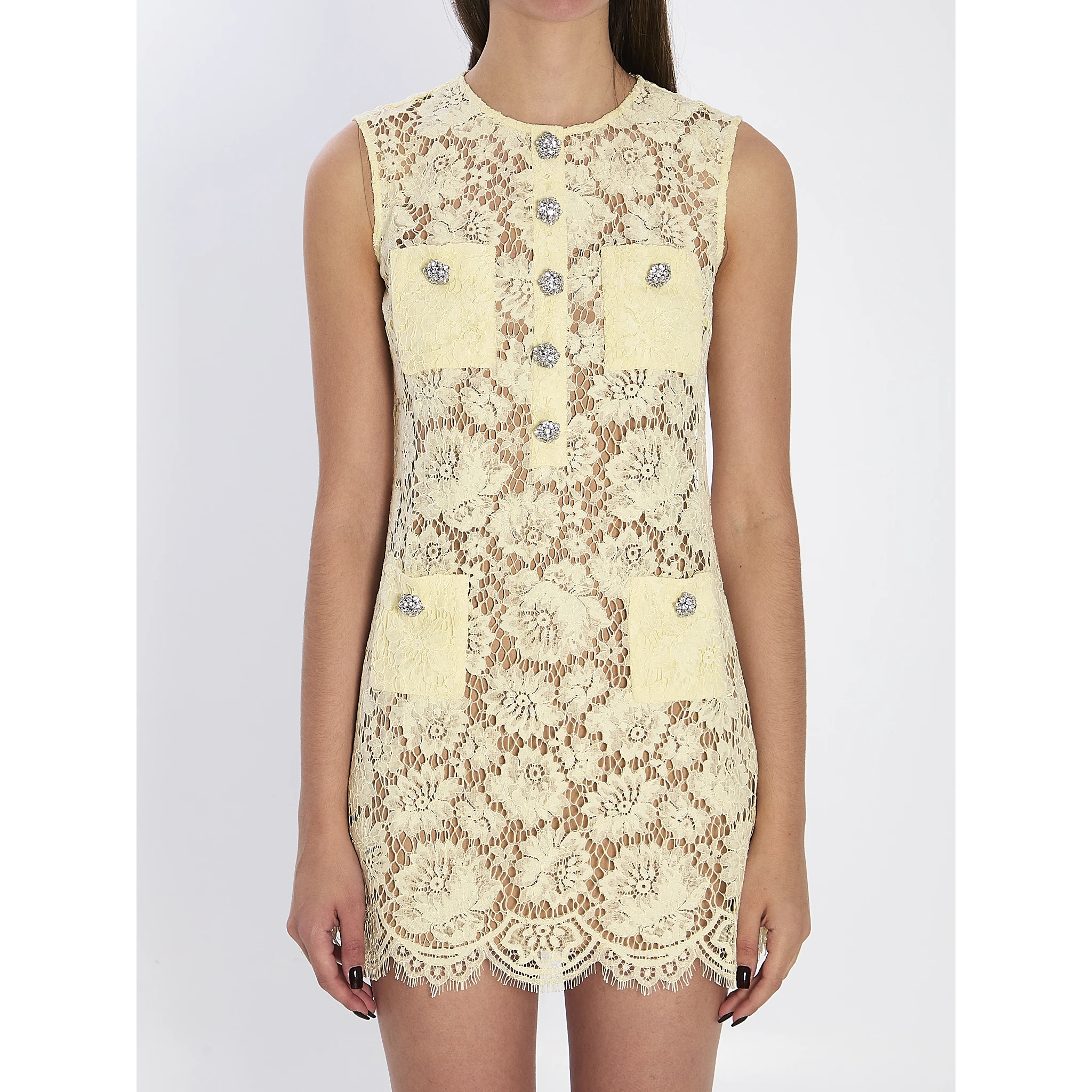 Fine lace mini dress