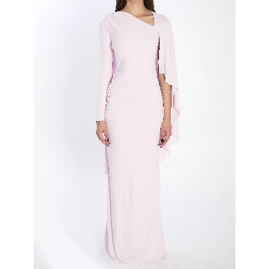 Jersey drape midi dress