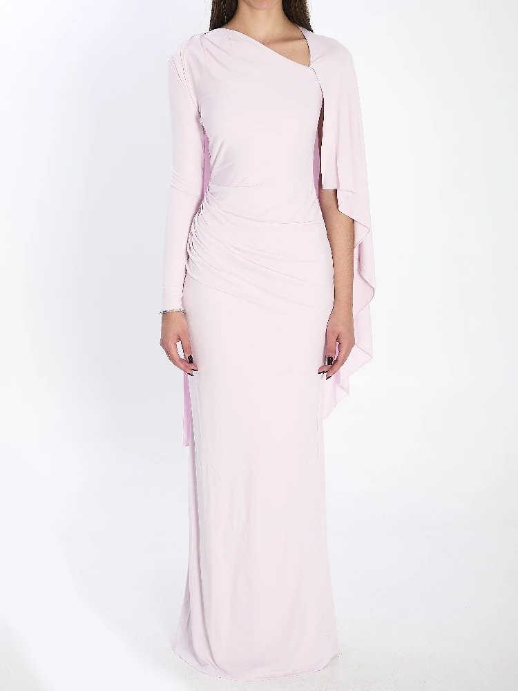 Jersey drape midi dress
