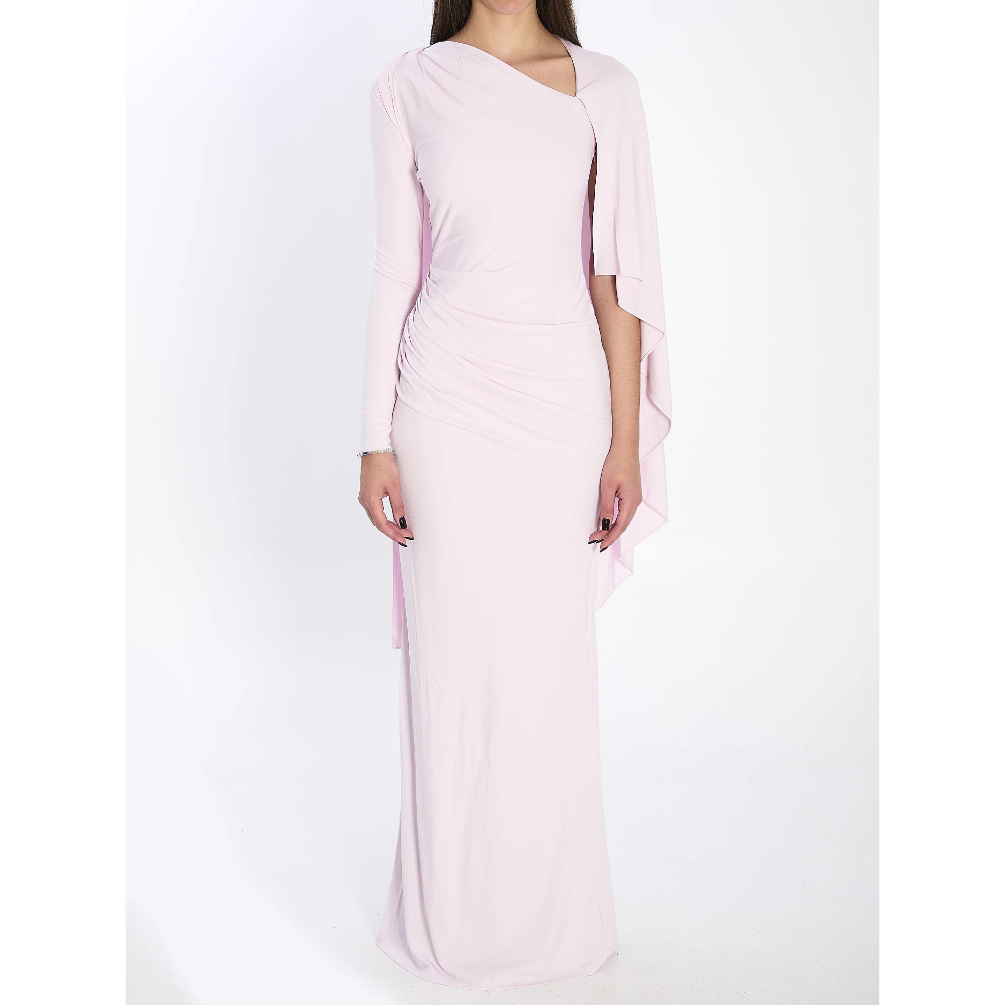 Jersey drape midi dress