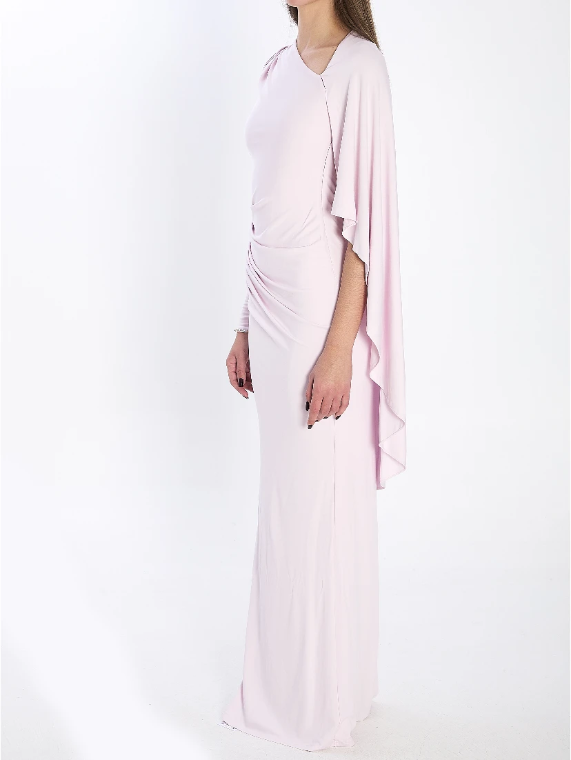 Jersey drape midi dress