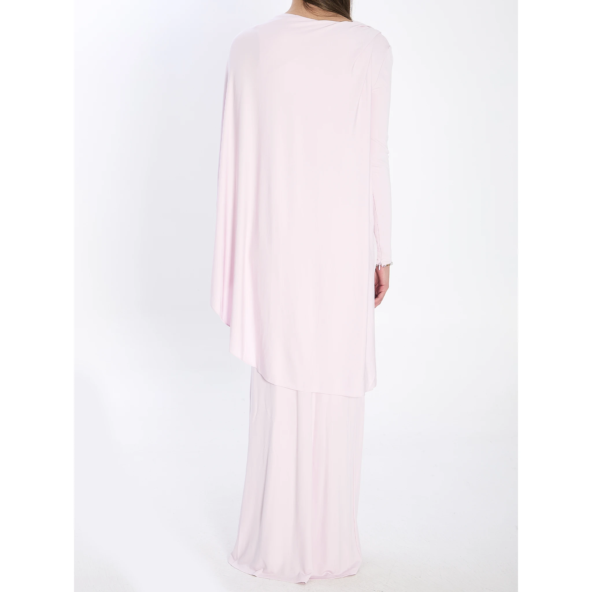 Jersey drape midi dress