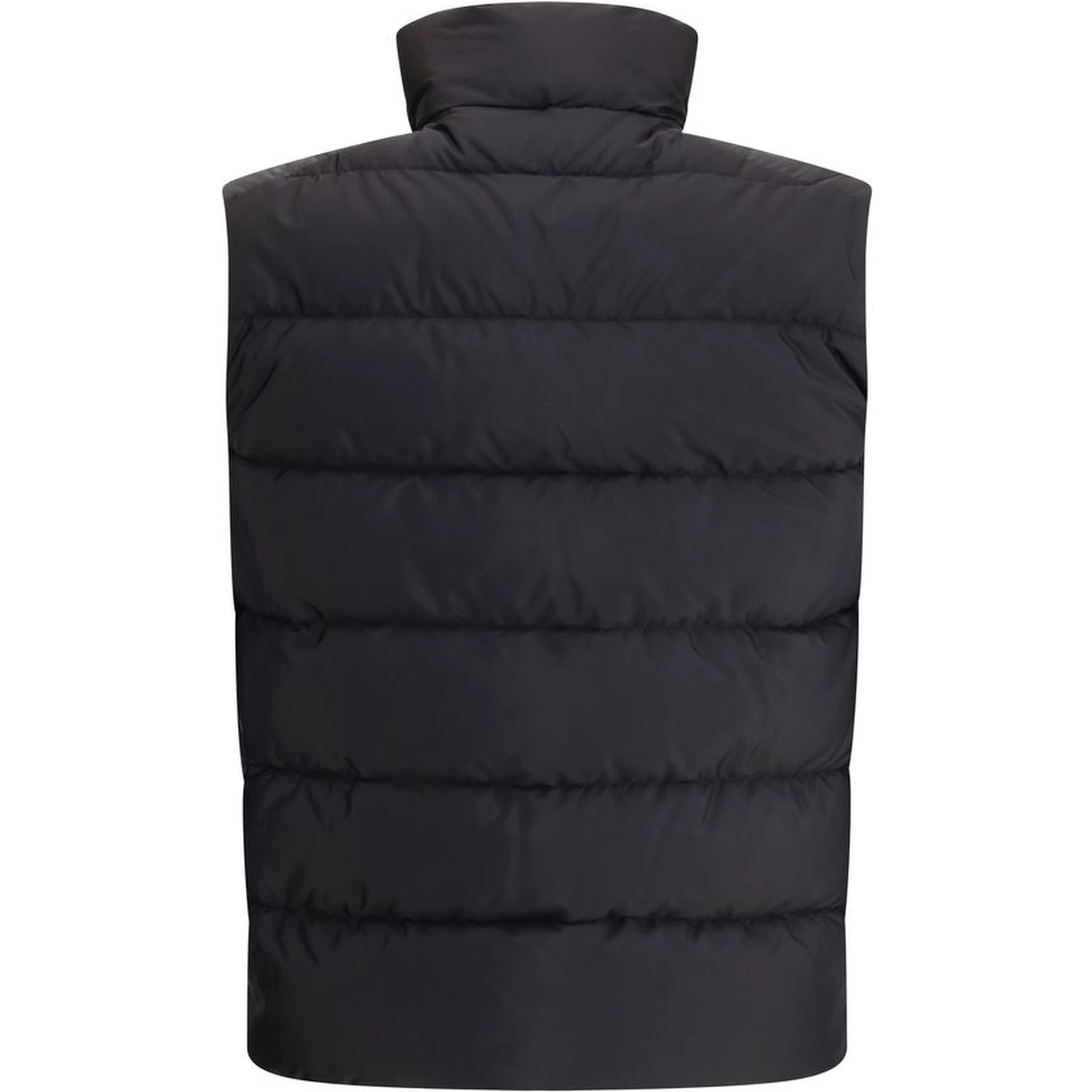 Black Recycled Polyamide Sleveless Jacket