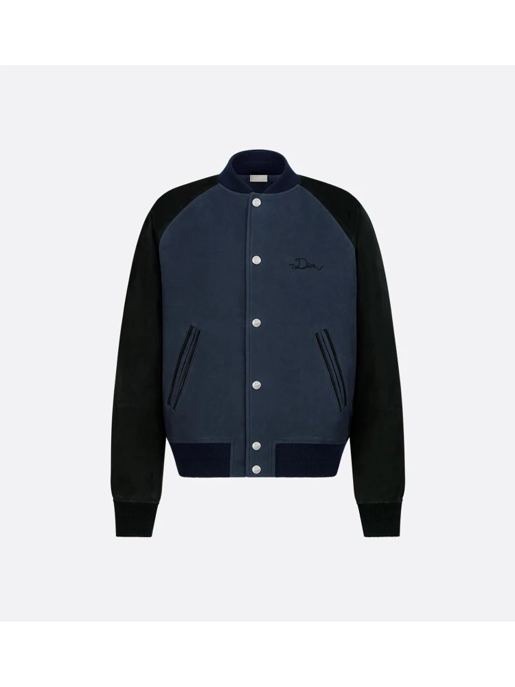 "Dior Ribbon leather bomber jacket