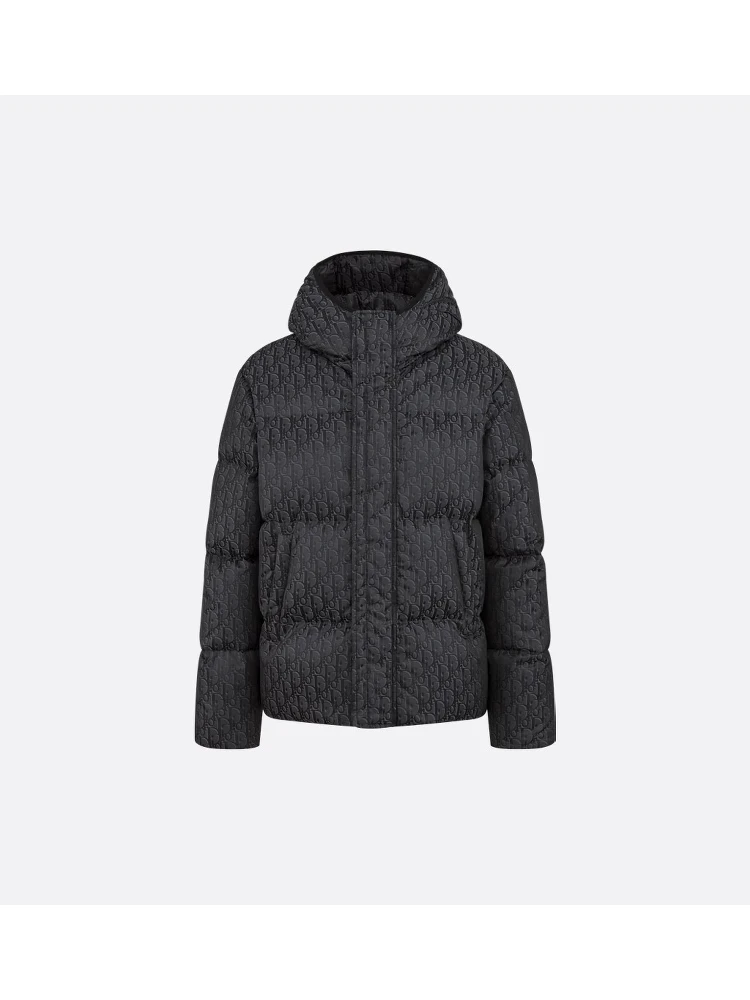 "Dior Oblique" quilted and hooded down jacket