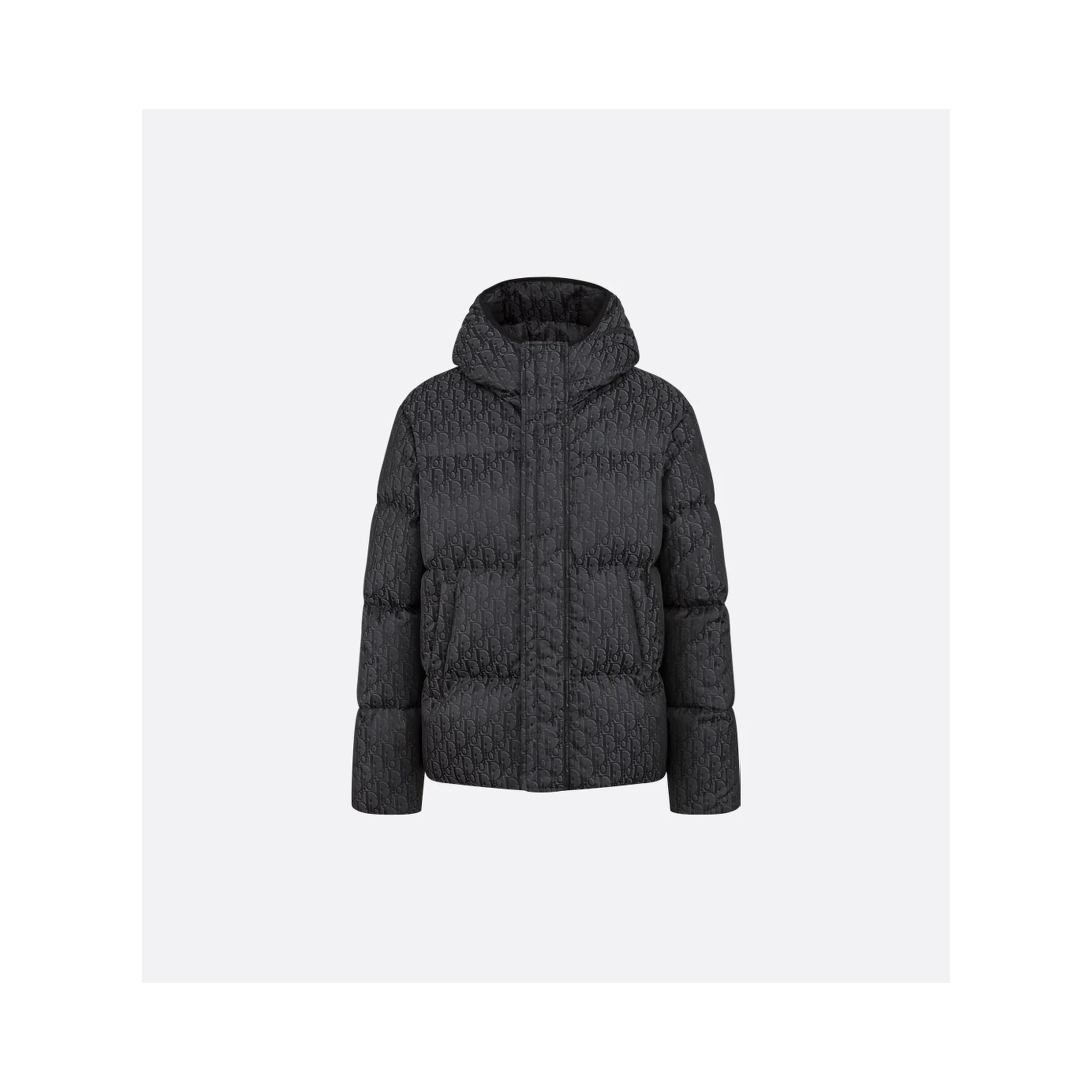 "Dior Oblique" quilted and hooded down jacket