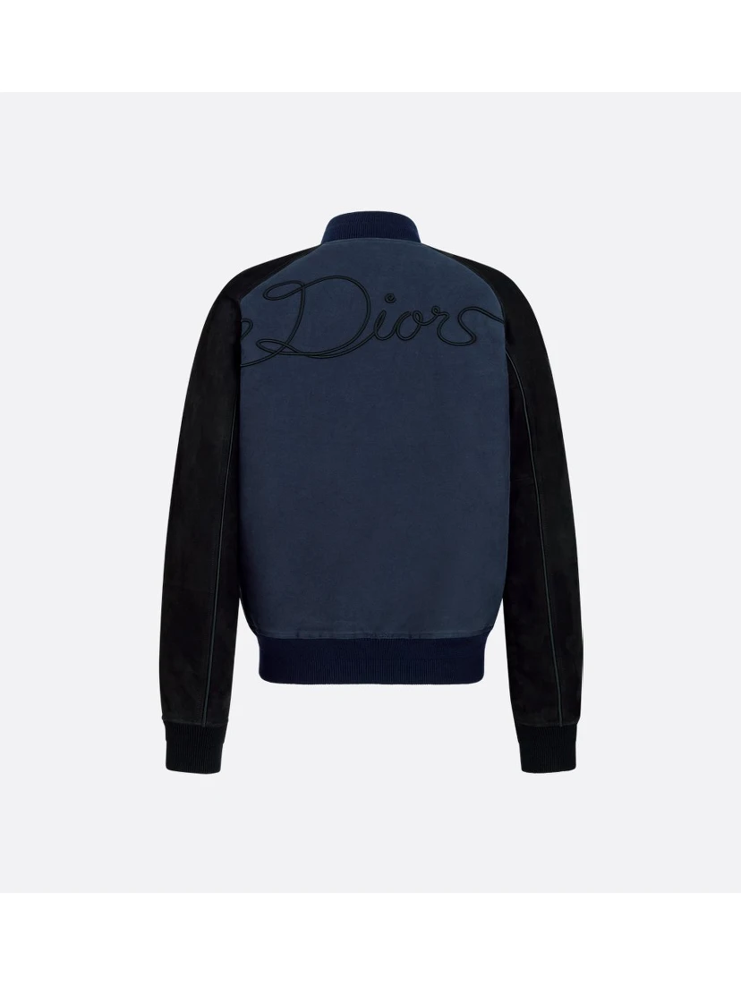 "Dior Ribbon leather bomber jacket