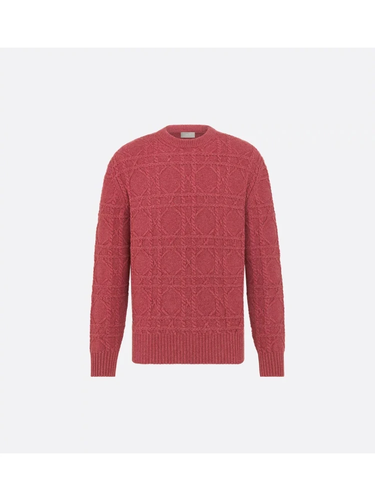 "Dior Icons Cannage" crewneck sweater in cashmere