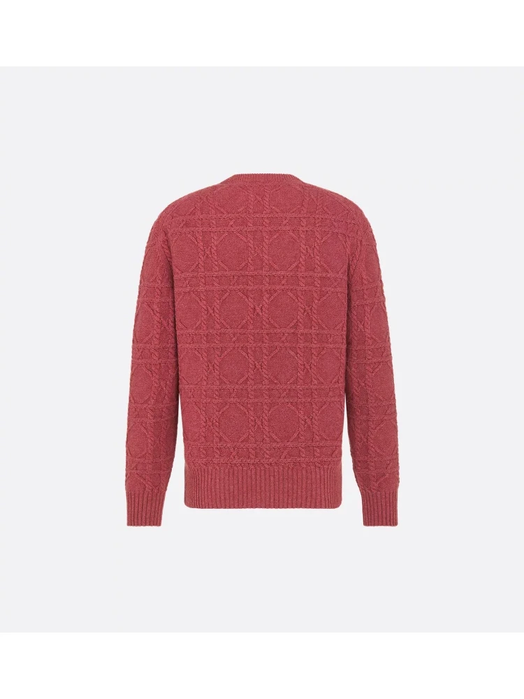 "Dior Icons Cannage" crewneck sweater in cashmere alternative