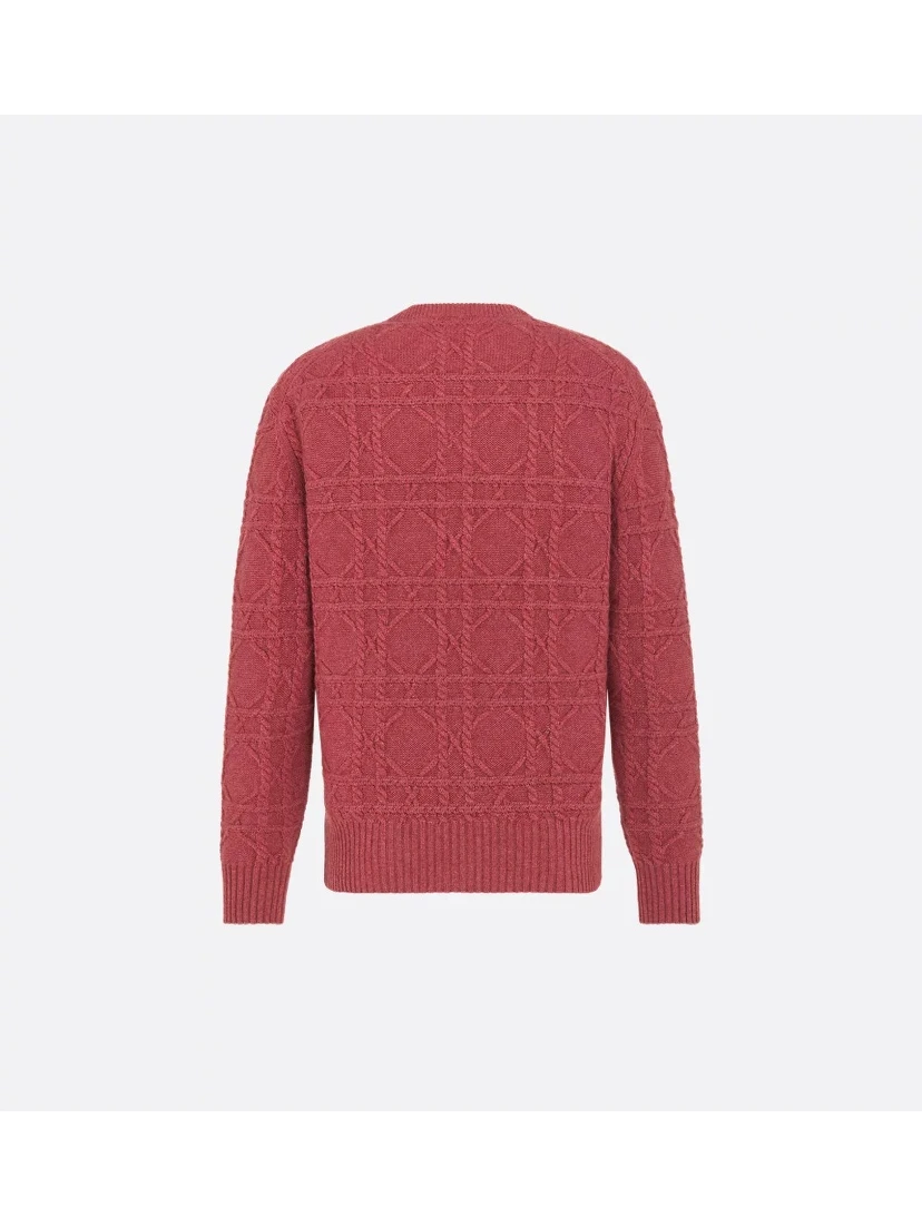 "Dior Icons Cannage" crewneck sweater in cashmere
