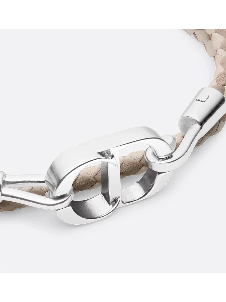 "CD Icon" bracelet in leather alternative