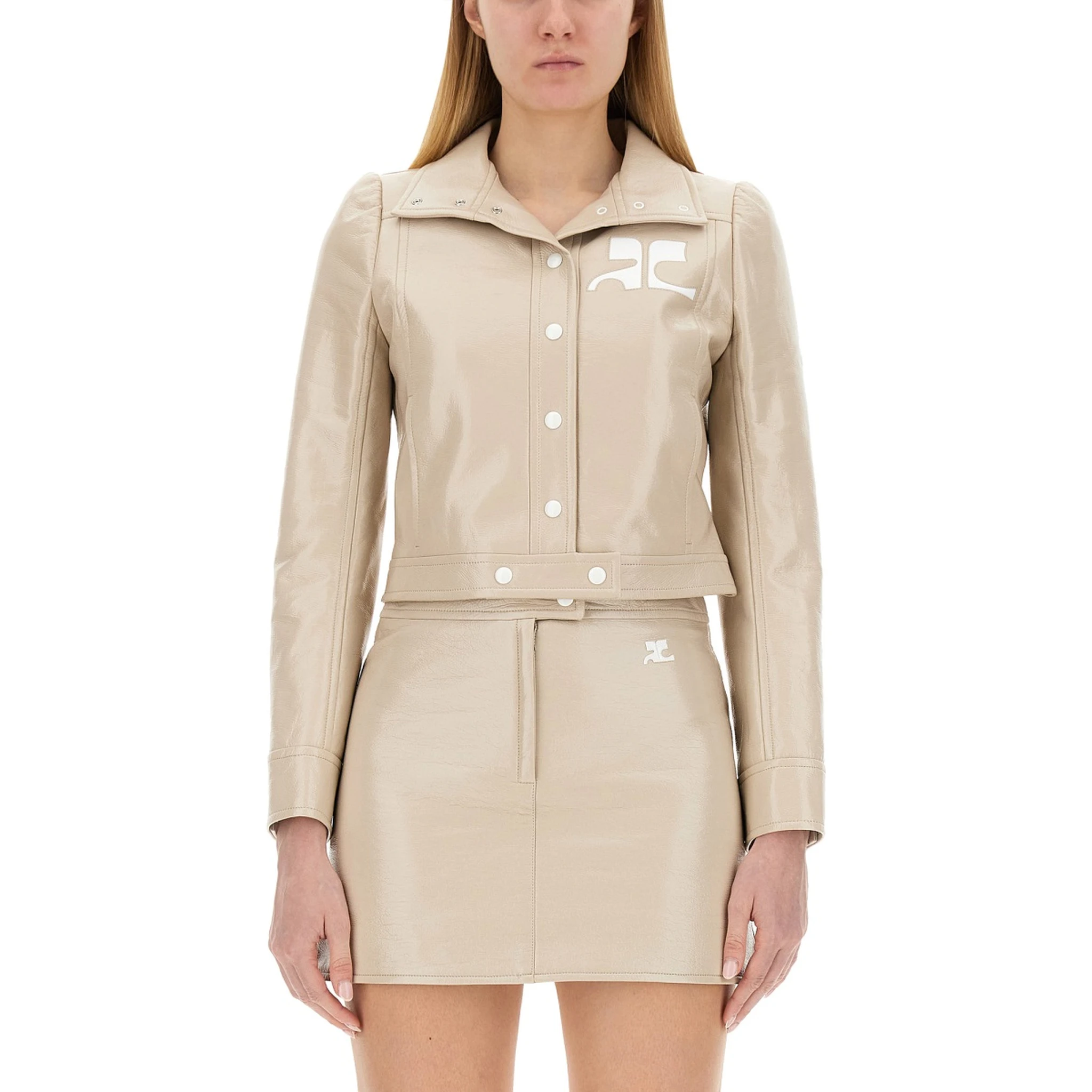 CROP JACKET WITH LOGO