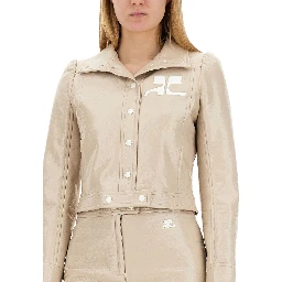 CROP JACKET WITH LOGO