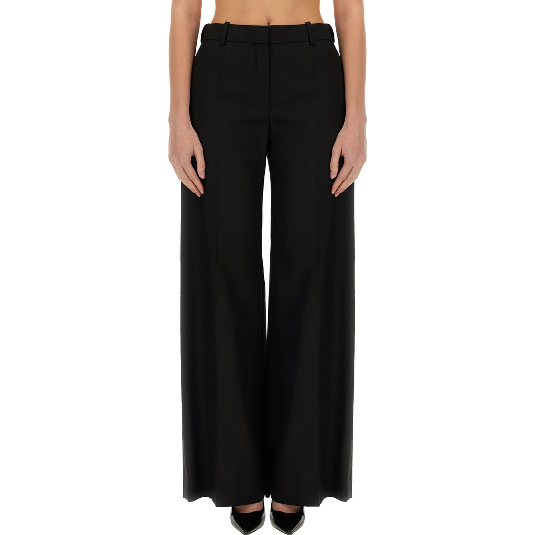 WIDE GABARDINE PANTS