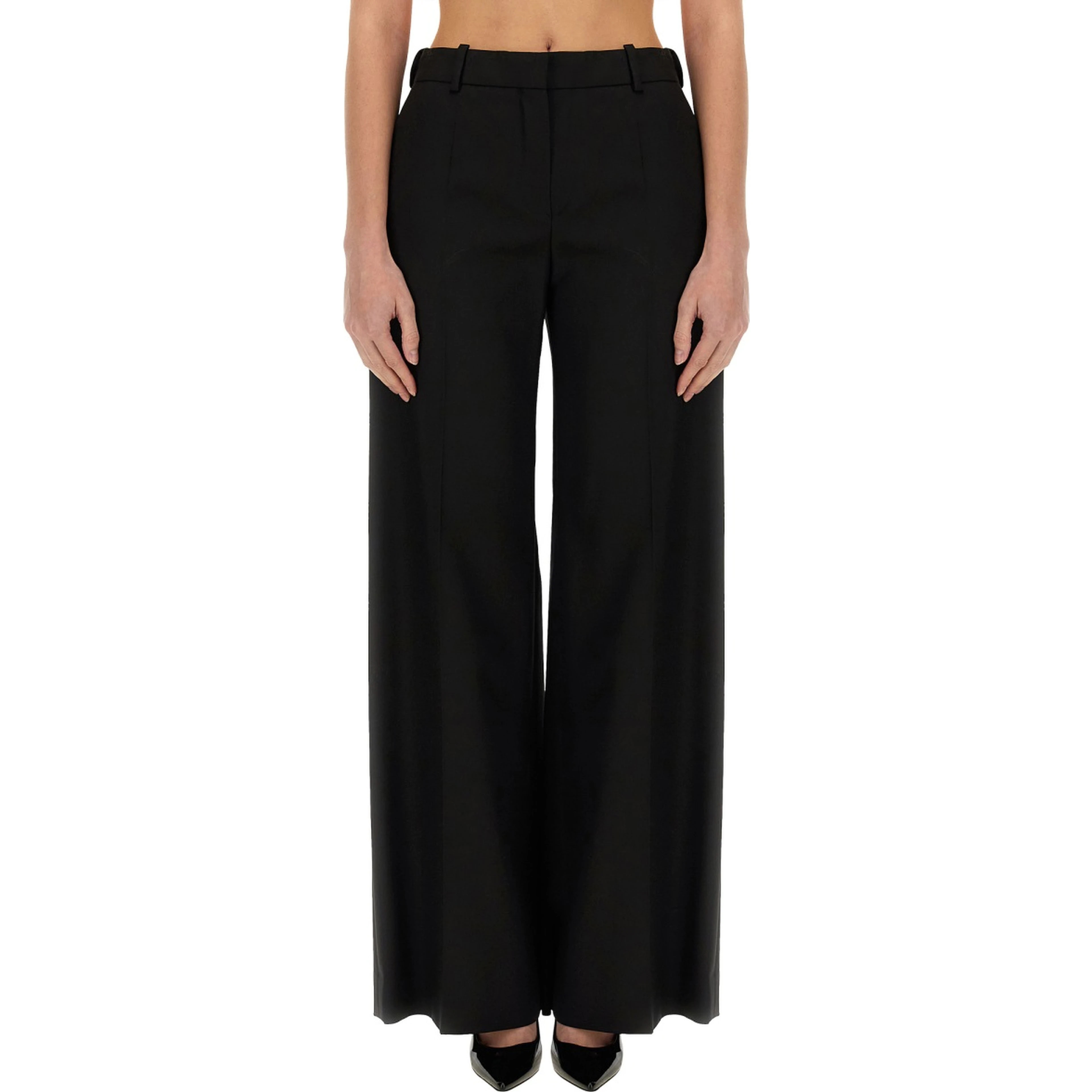 WIDE GABARDINE PANTS