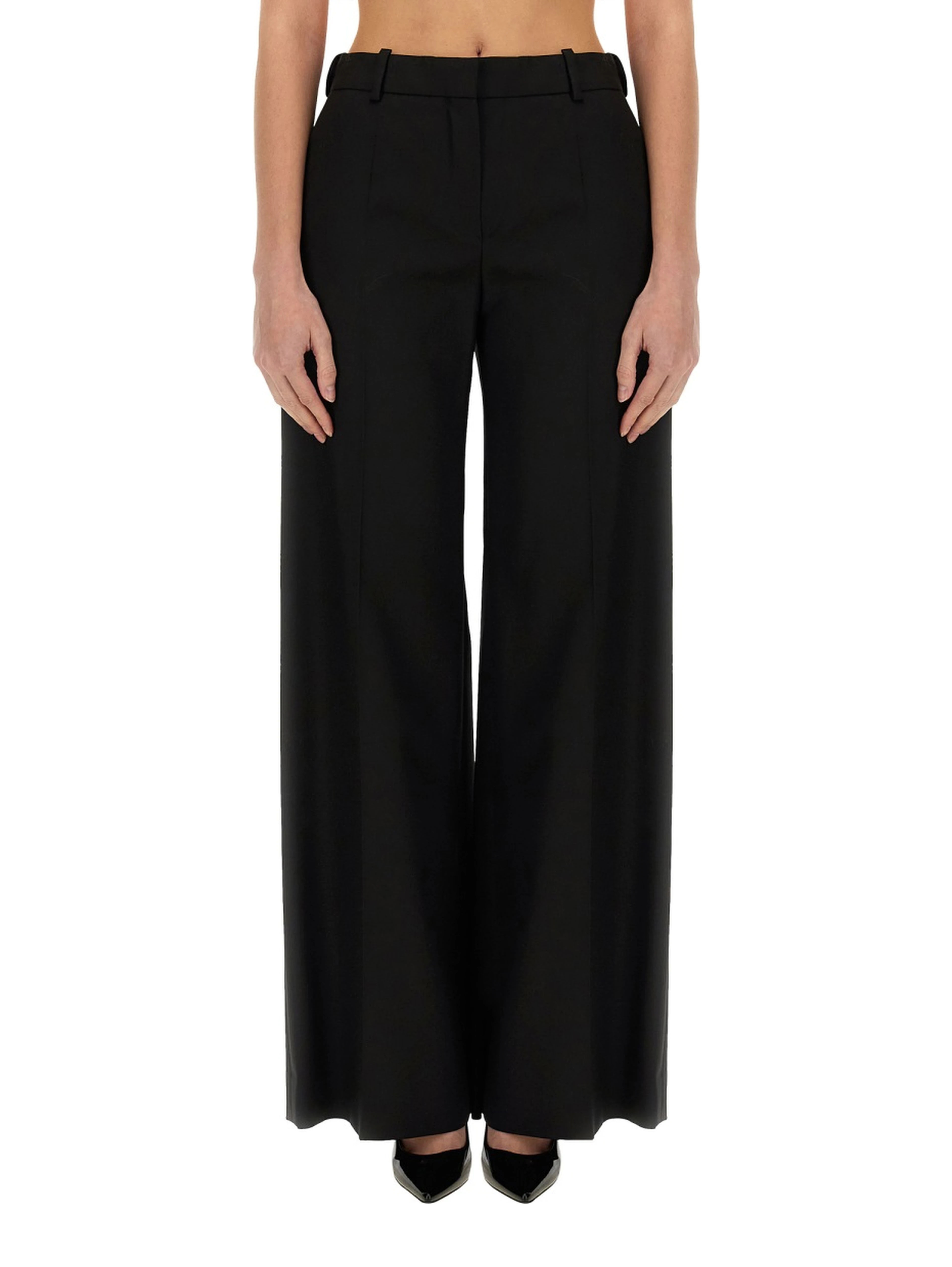 WIDE GABARDINE PANTS