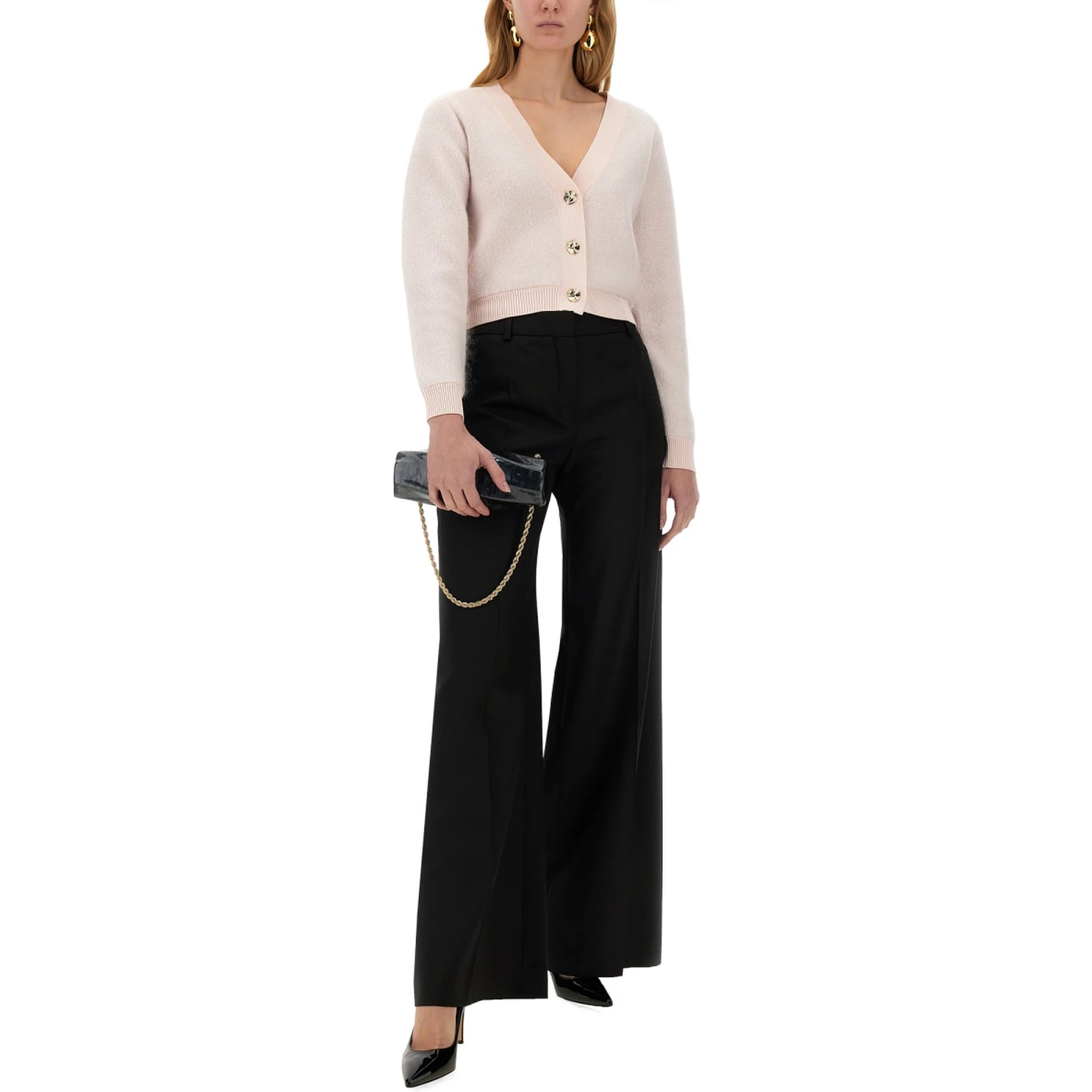 WIDE GABARDINE PANTS