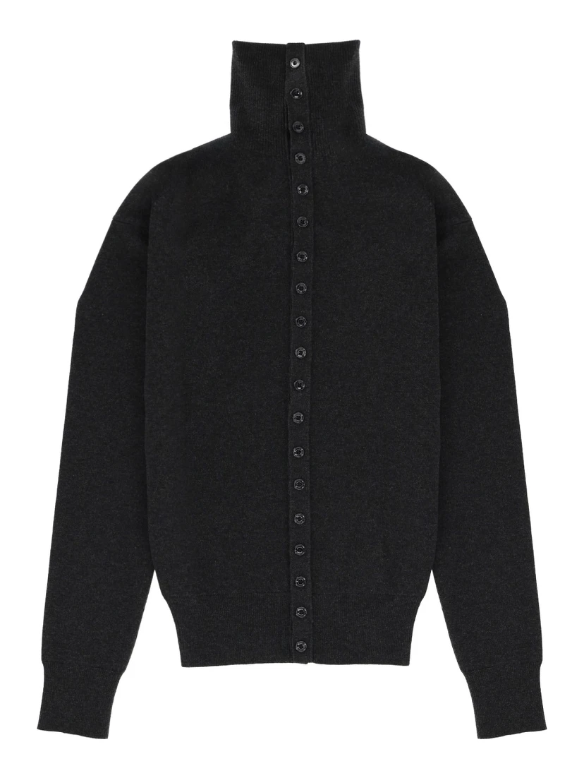 HIGH COLLAR CARDIGAN