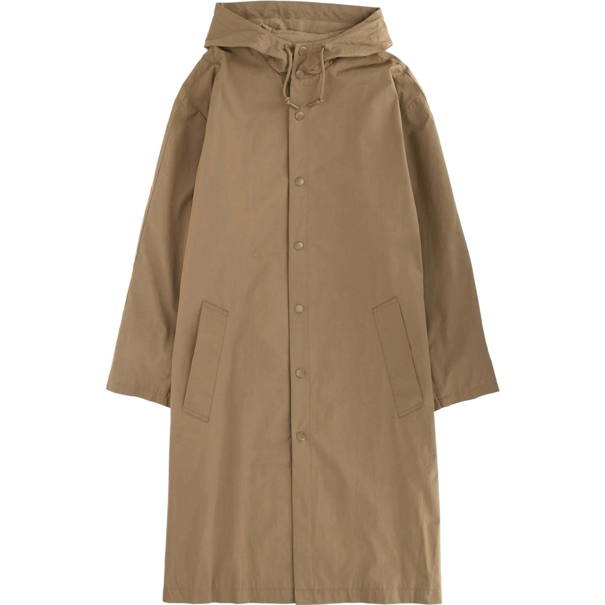 معطف واقٍ من المطر بغطاء رأس