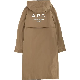 معطف واقٍ من المطر بغطاء رأس