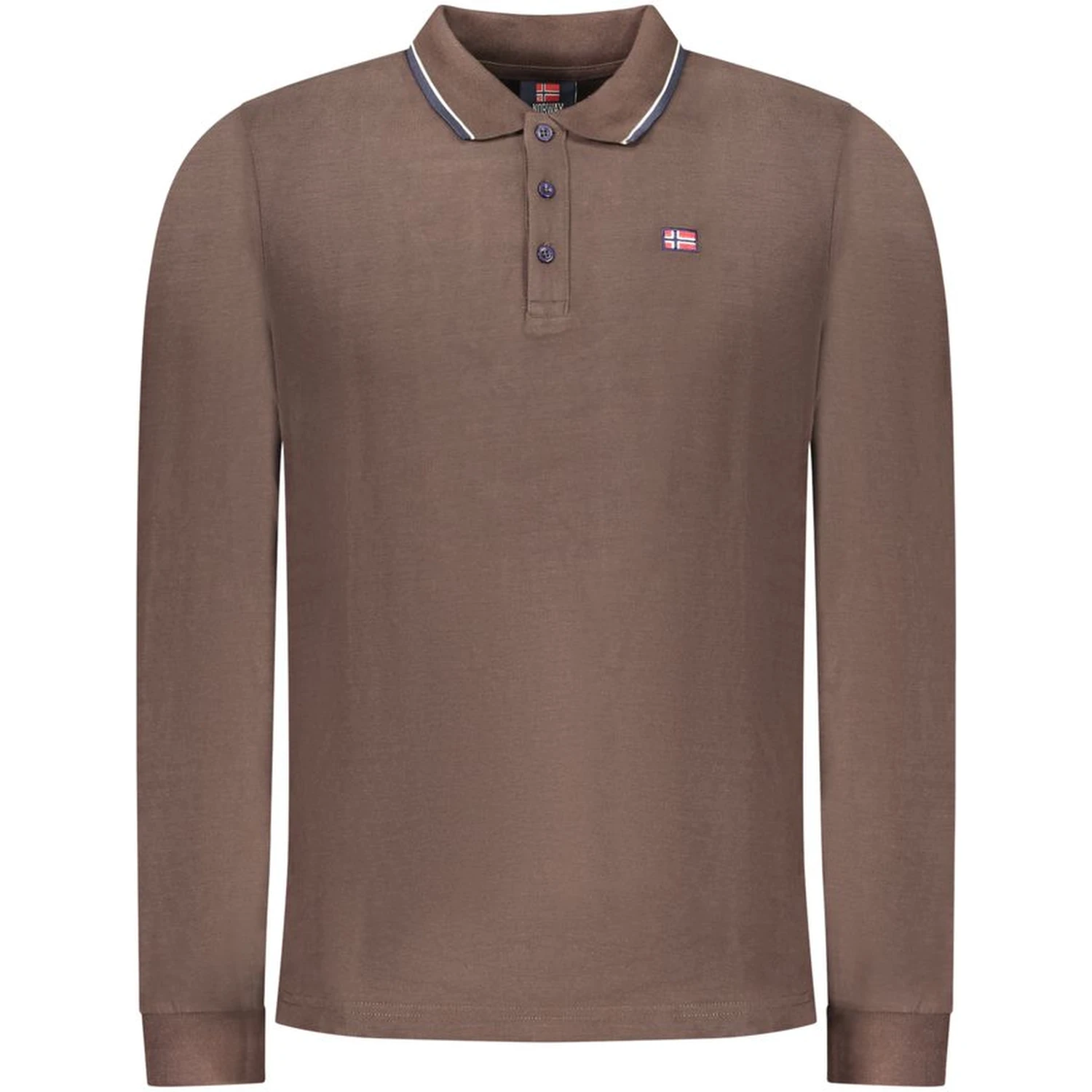 Marrone Cotton Men Polo-Shirt