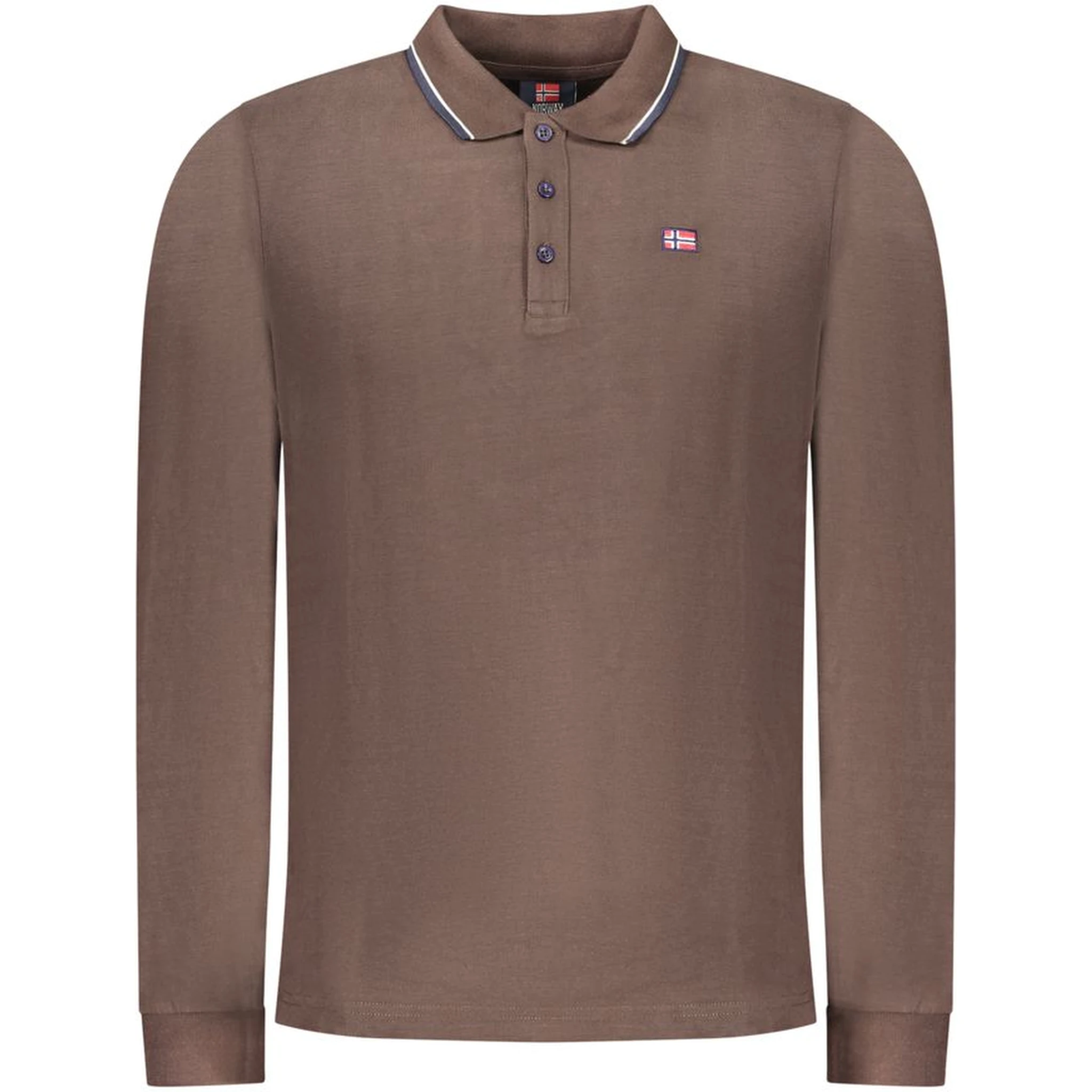 Marrone Cotton Men Polo-Shirt