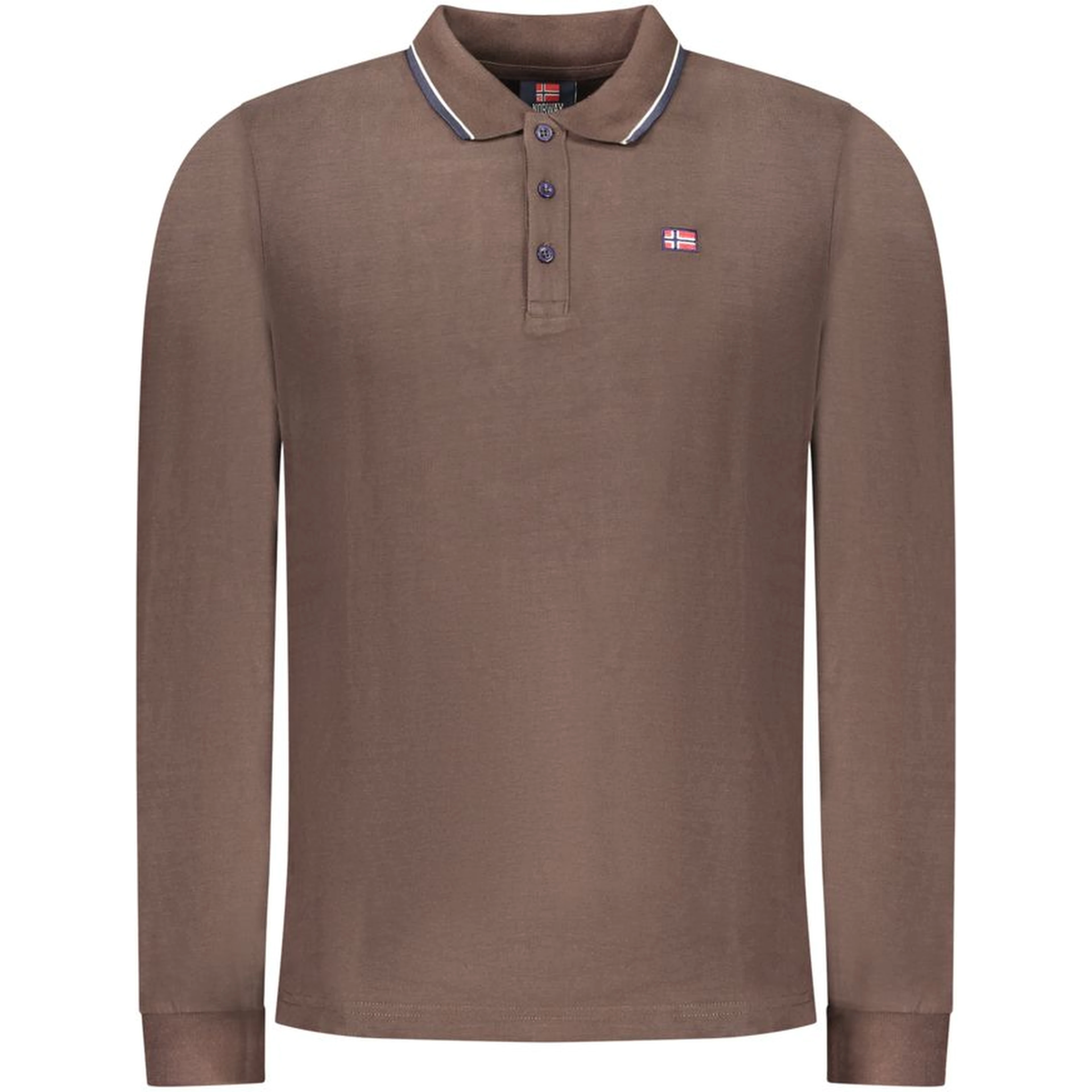 Marrone Cotton Men Polo-Shirt