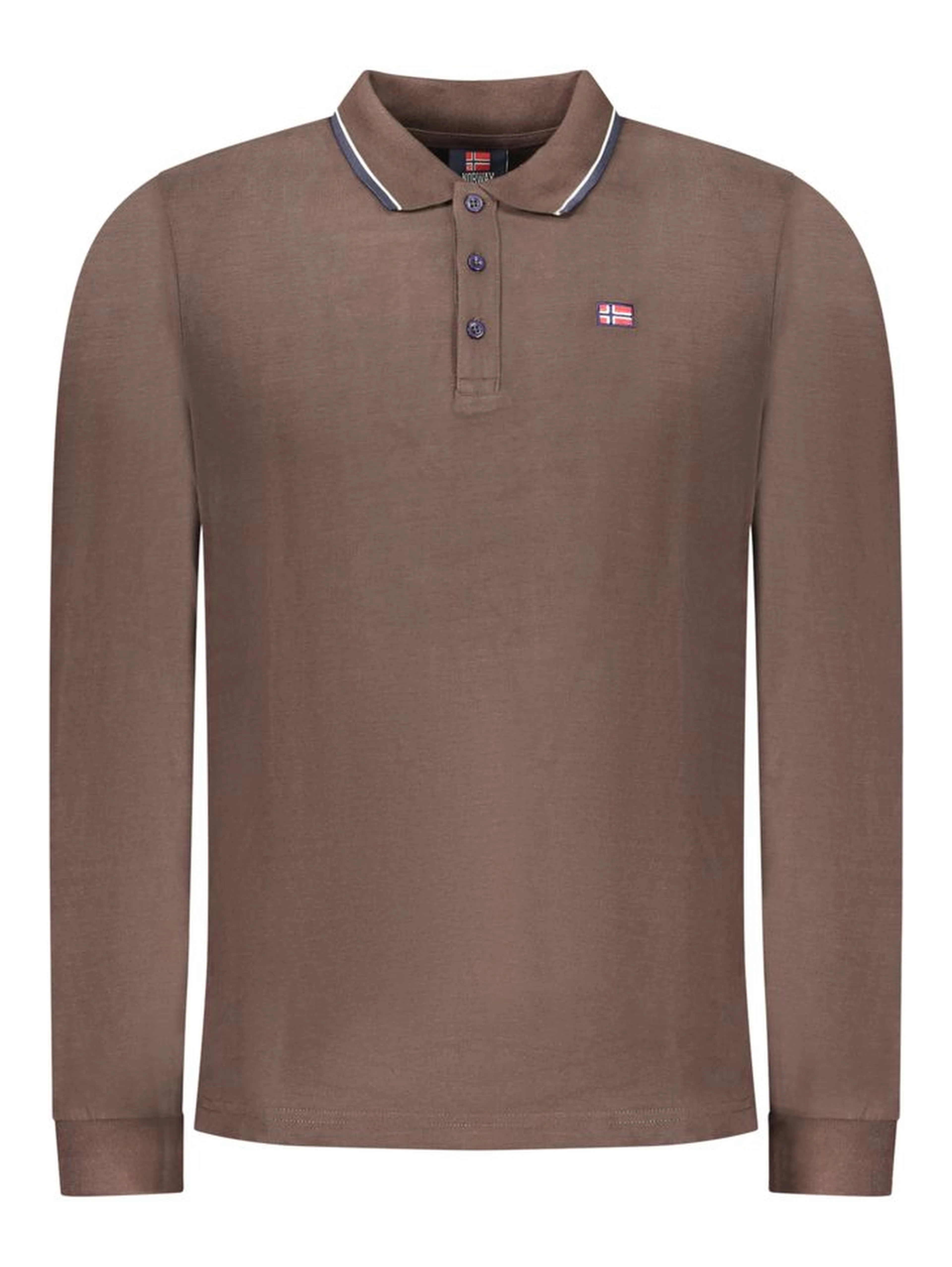Marrone Cotton Men Polo-Shirt