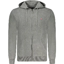 Grigio Poliammide Mens Cardigan