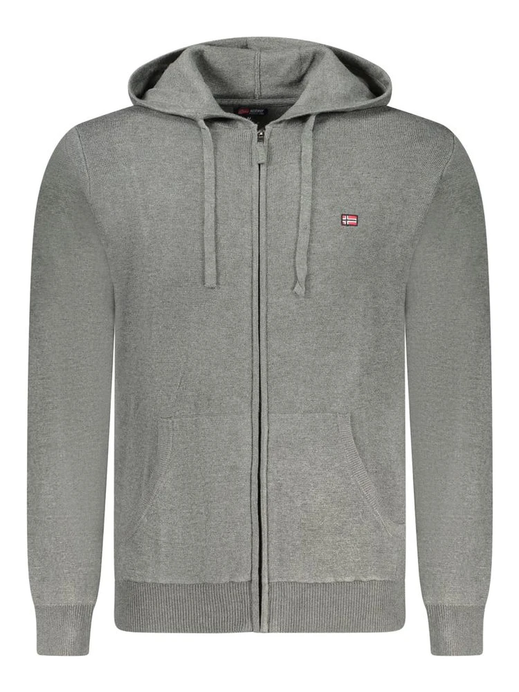 Grigio Poliammide Mens Cardigan
