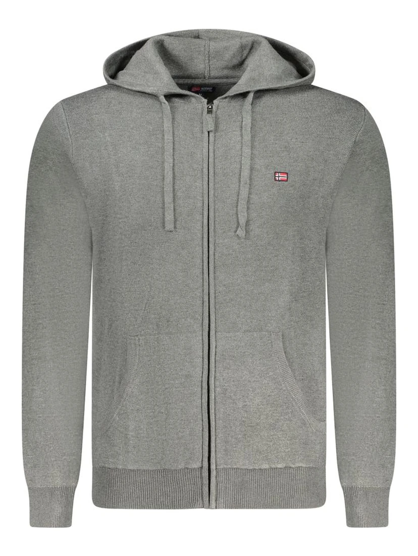 Grigio Poliammide Mens Cardigan